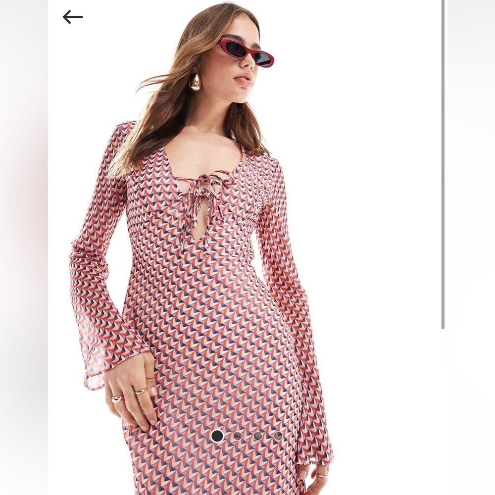 ASOS Multicolor Long Sleeve Dress